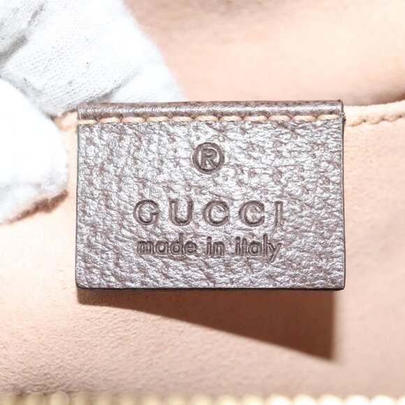 GUCCI GG Supreme Web Sherry Line Bag PVC 2way Beige Gold - Picture 10 of 16